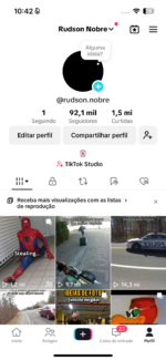 Conta TikTok 92,1K de seguidores