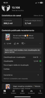 Canal 13k de inscritos muito engajado - Imagem 2