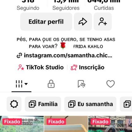 Conta tiktok 15k seguidores