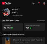Canal do Youtube com 3.800 inscritos