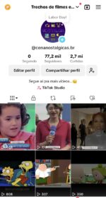 Conta do TikTok 77,2 mil Seguidores