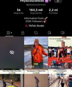 Conta tiktok na inglaterra - monetizada e pronta para configurar TTK shop 184,5 mil Seguidores
