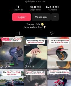 Conta gringa "INGLATERRA" - Para fazer Tiktok SHOP 41,6 mil Seguidores