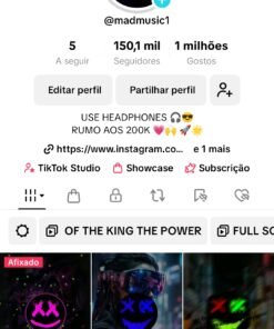 Conta Tiktok com 150K de Seguidores