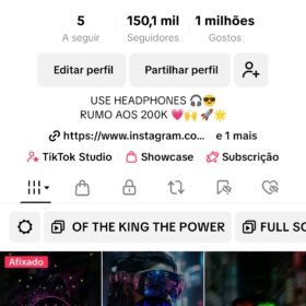 Conta Tiktok com 150K de Seguidores