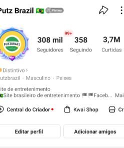 Putzbrasil -Perfil no Kwai** – **Seguidores:** 308.000+