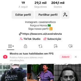 Nicho POLICIAL TIKTOK monetizado 29,2 mil Seguidores