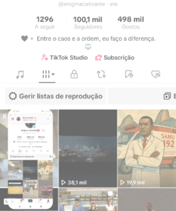 Vendo conta no Tiktok de artista no Tiktok 100.1K Seguidores 498K Curtidas