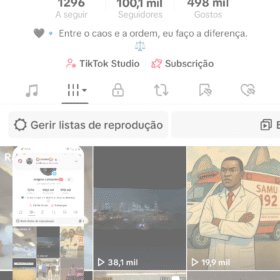 Vendo conta no Tiktok de artista no Tiktok 100.1K Seguidores 498K Curtidas