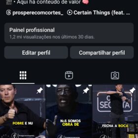 Perfil com 117k seguidores engajados