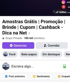 Grupo Facebook Amostras Grátis 105k