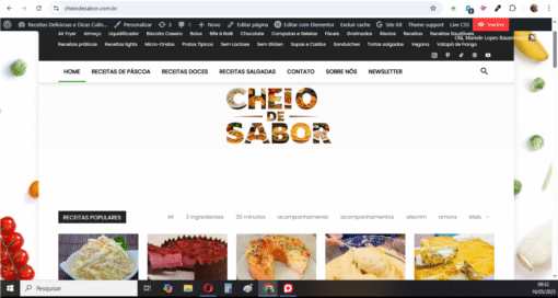 Site de receitas otimizado