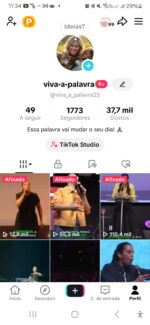Perfil Tiktok - com +1.700k seguidores e + de 100k views (NÃO MONETIZADO)