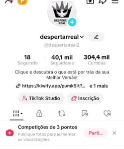 CONTA TIKTOK MONETIZADA 40K de seguidores