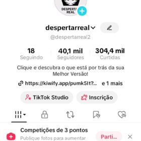 CONTA TIKTOK MONETIZADA 40K de seguidores