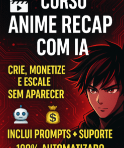 🚀 Curso Anime Recap com IA | Crie Monetize e Escale Sem Aparecer R$ 50,00