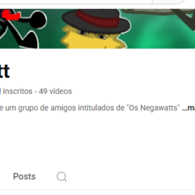 CANAL YOUTUBE 1M DE VIEWS E 6K DE INSCRITOS