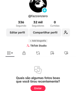 Vendo conta TikTok de 32 mil seguidores