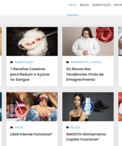 Blog de Beleza e Saúde com 80 Artigos + Gerenciador de Links