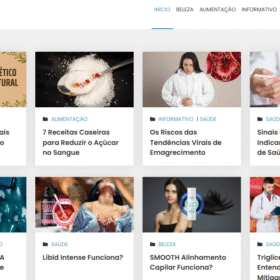 Blog de Beleza e Saúde com 80 Artigos + Gerenciador de Links