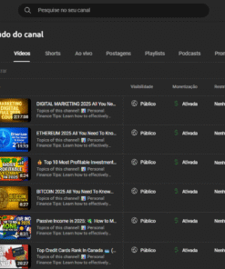 Canal Finanças RPM ABSURDO (motivo, tenho varios canais de finanças monetizados)