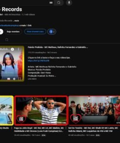Canal Youtube Monetizado VisaoRecords1 • 486 mil inscritos • 1,1 mil vídeos 173Mi de views