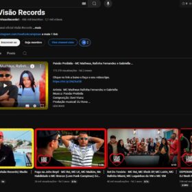 Canal Youtube Monetizado VisaoRecords1 • 486 mil inscritos • 1,1 mil vídeos 173Mi de views