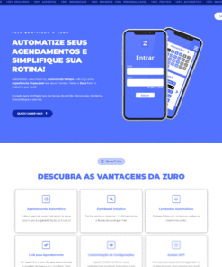 SITE - ZURO AGENDA - SOFTWARE SAAS - AGENDA AUTOMATICA FLEXIVEL COM IA - 1 CLIENTE JA