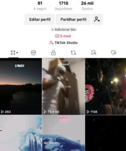 Conta do tik Tok com quase 2 k de seguidores