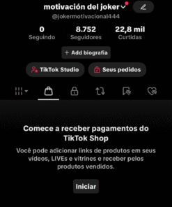 [Super Promo] TikTok 8,7k Com shop ativo