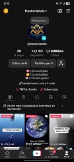 TIKTOK MONETIZADO - Conta com mais de 70 mil seguidores