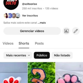 CANAL YOUTUBE SHORTS 250 MIL INSCRITO