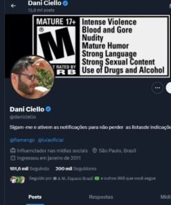 vendo Perfil twitter 200 mil seguidores ativos