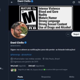 vendo Perfil twitter 200 mil seguidores ativos