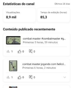 Canal com 1.015 inscritos a venda