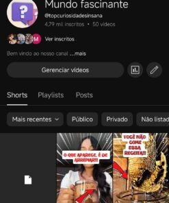 Canal Mundo Fascinante 4,79 mil inscritos