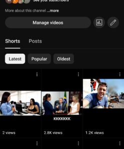 Conta YOUTUBE com 1.1K inscritos | 1M de views | Crescendo muito!