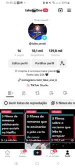 CONTA DO TIKTOK 18,1 mil Seguidores