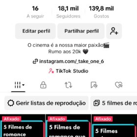 CONTA DO TIKTOK  18,1 mil Seguidores