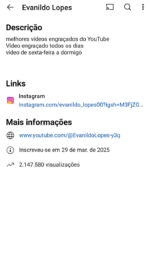 Canal do YouTube com 2500 Inscritos