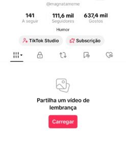 Conta tiktok 111 mil seguidores