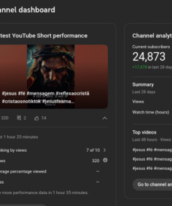 Canal com 24.873 inscritos