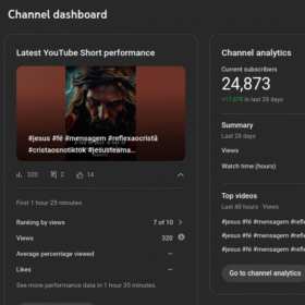 Canal com 24.873 inscritos
