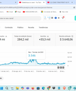 Canal Youtube de culinária, com 1450 inscritos faltando só alcançar as horas assistidas para monetizar