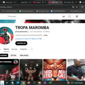 Canal Youtube 1k Tropa Maromba