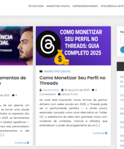 Blog de Marketing Digital com 70 Artigos