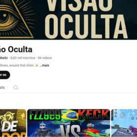 Canal YouTube com 8.800 inscritos e +569 mil views | Histórico de Monetização | Negociável