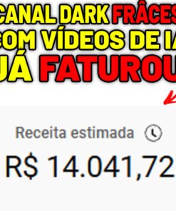 Canal Dark Monetizado Com CPM de R$105,59 com 22,9 mil inscritos