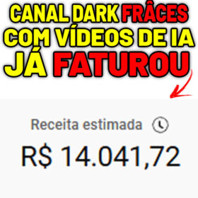 Canal Dark Monetizado Com CPM de R$105,59 com 22,9 mil inscritos