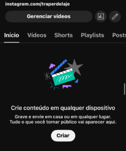 Canal Youtube 1 milhões de views 4 mil inscritos